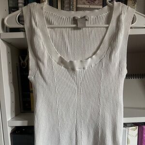 H&M White ribbed tank top